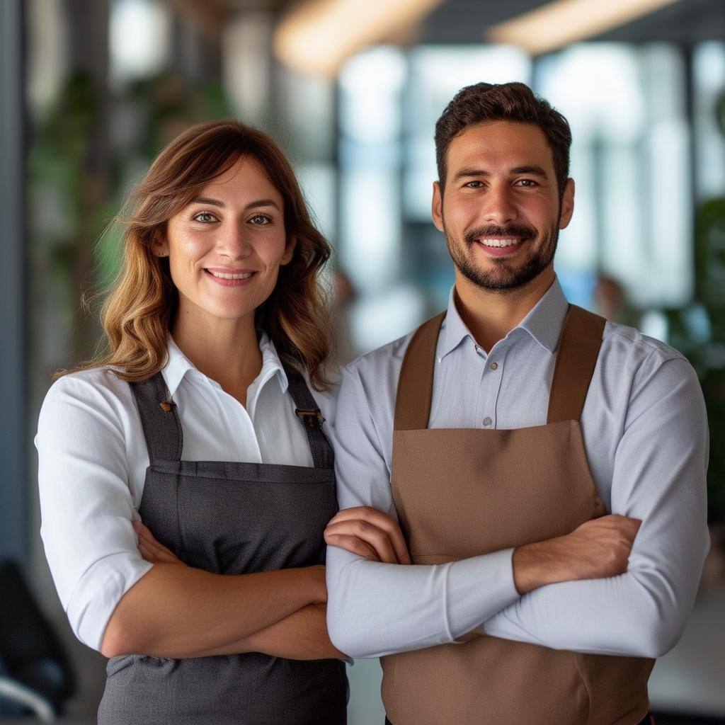 Business Owners male and female